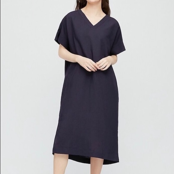 Uniqlo | Dresses | Uniqlo Linen Blended Cocoon Dress Nwt | Poshmark